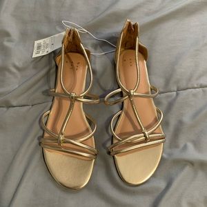Gold Strappy Sandals